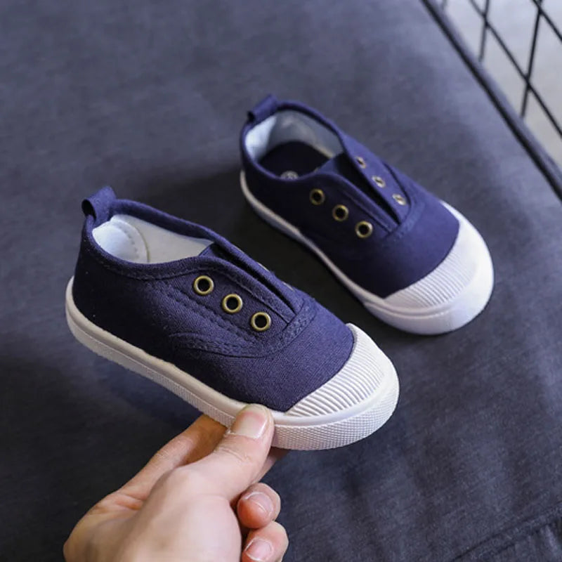 Kids Canvas Sneakers Girls Boys Casual Children Shoes For Spring Autumn Flat Heels Loafers Soft Soles Toddler Baby Shoes  CSH900