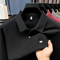 Men's Summer High-End Golf Short-Sleeved Polo Shirt with Collar,Solid Color,Breathable,Office Casual,High-Quality Men's Clothing