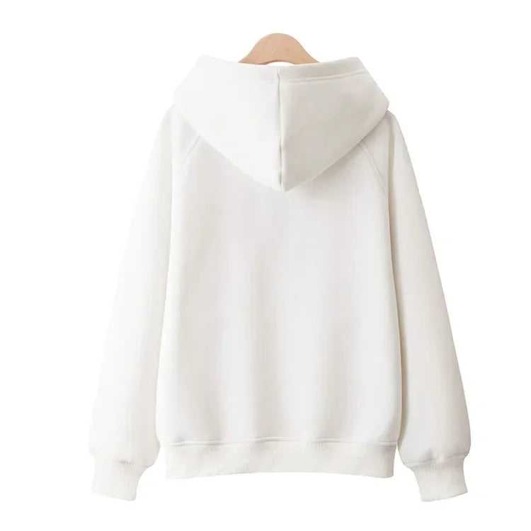 2025 Casual Hooded Hoodies Japanese Girl Student Fashion Sweatshirts Thick Spring Autumn Harajuku Loose Hoodie Knit Pullovers