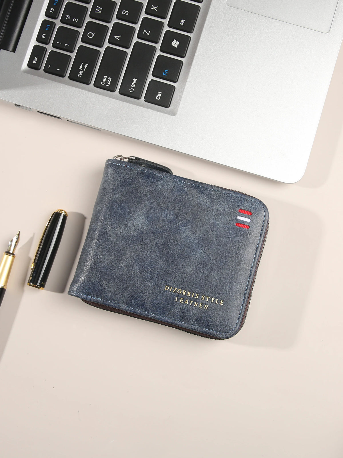 Men's Wallet Short Version New Solid Color Youth Simple Three Fold Wallet Multifunctional Student Zipper Coin Purse
