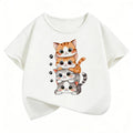 2026 Cat Kids Tshirts Summer Short Sleeve Tees Cartoon Animal Boys Girls Clothes Kawaii Kitten Tops Y2K Children T-shirt