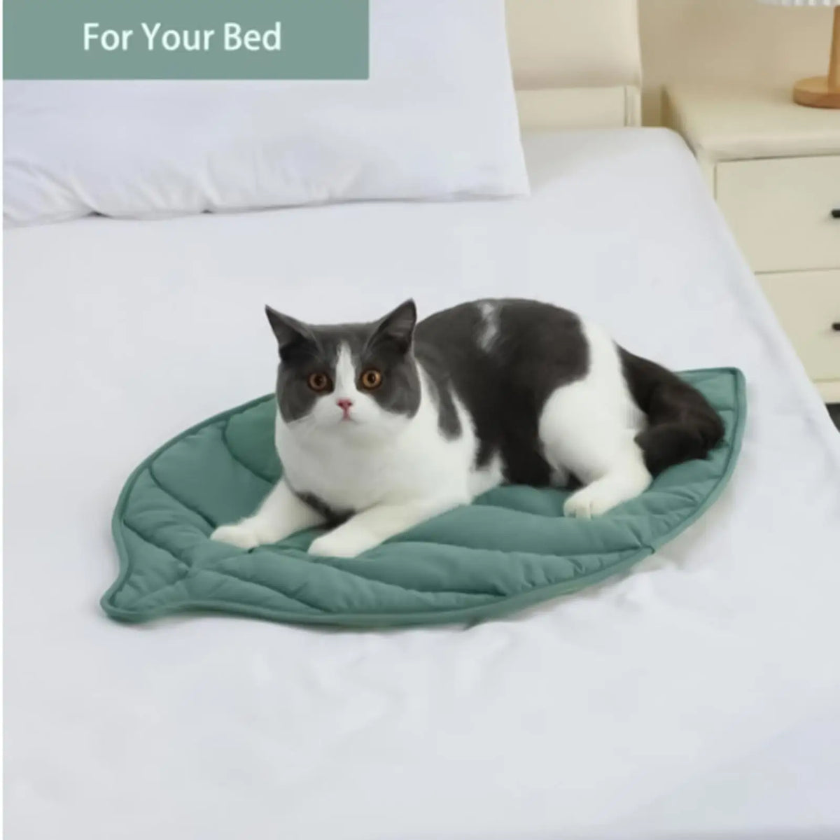 Leaves Shaped Pet Bed Reversible Soft Washable Non Slip Cushion For Cats Dogs Indoor Travel Camping Comfortable Cozy Cooling Mat