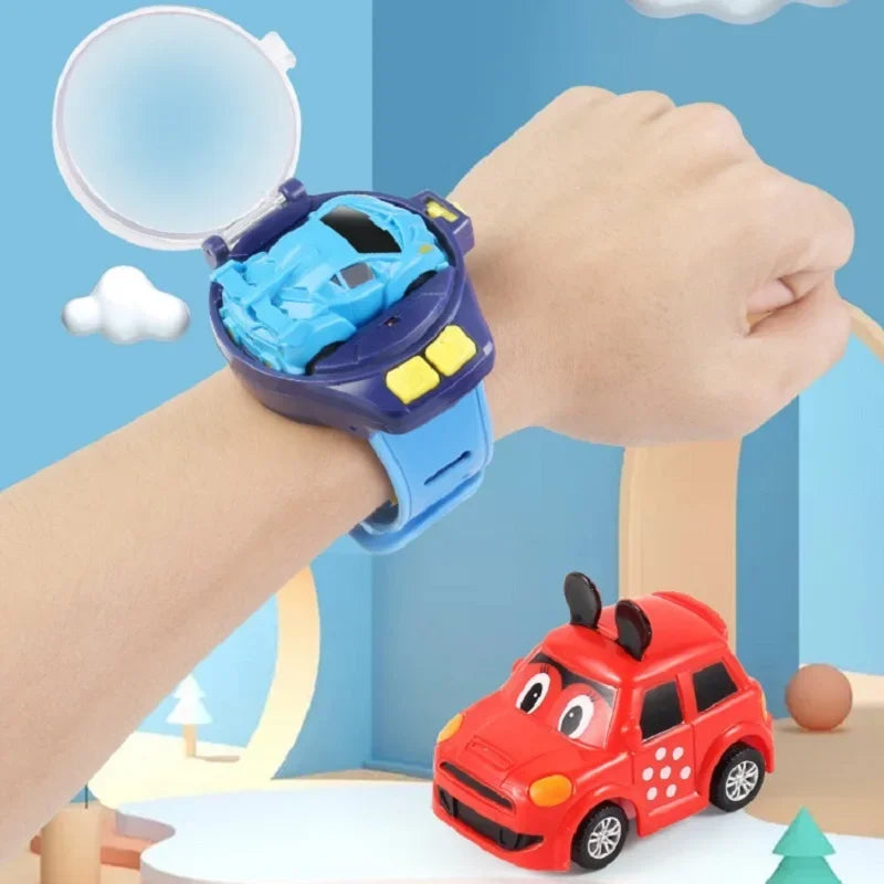Kids Mini Watch Remote Control Car Toy 2.4Ghz RC Wrist Watch Racing Car USB Rechargeable Cute Mini Car