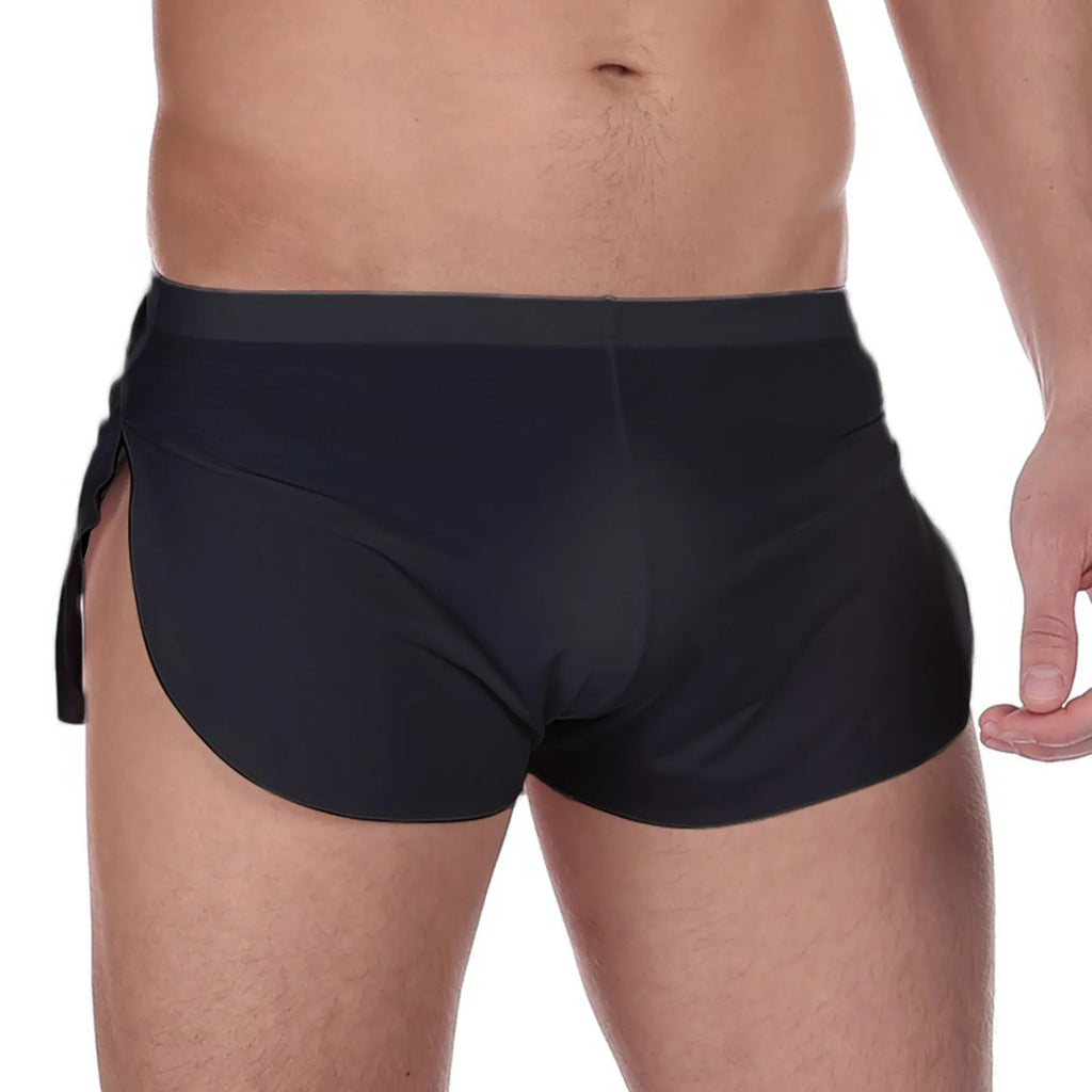 Sexy Men Running Shorts Low Waist Sportswear Men's Fitness Sexy Gym Underwear Short Pants Sweatpants Breathable Jogging Bottoms