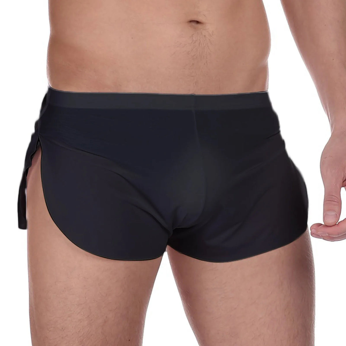 Sexy Men Running Shorts Low Waist Sportswear Men's Fitness Sexy Gym Underwear Short Pants Sweatpants Breathable Jogging Bottoms
