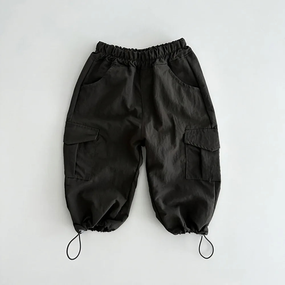 Children Pants 2024 Autumn New Korean Simple Fashion Boy's Trousers Solid Color All Match Girl's Pants Casual Trousers