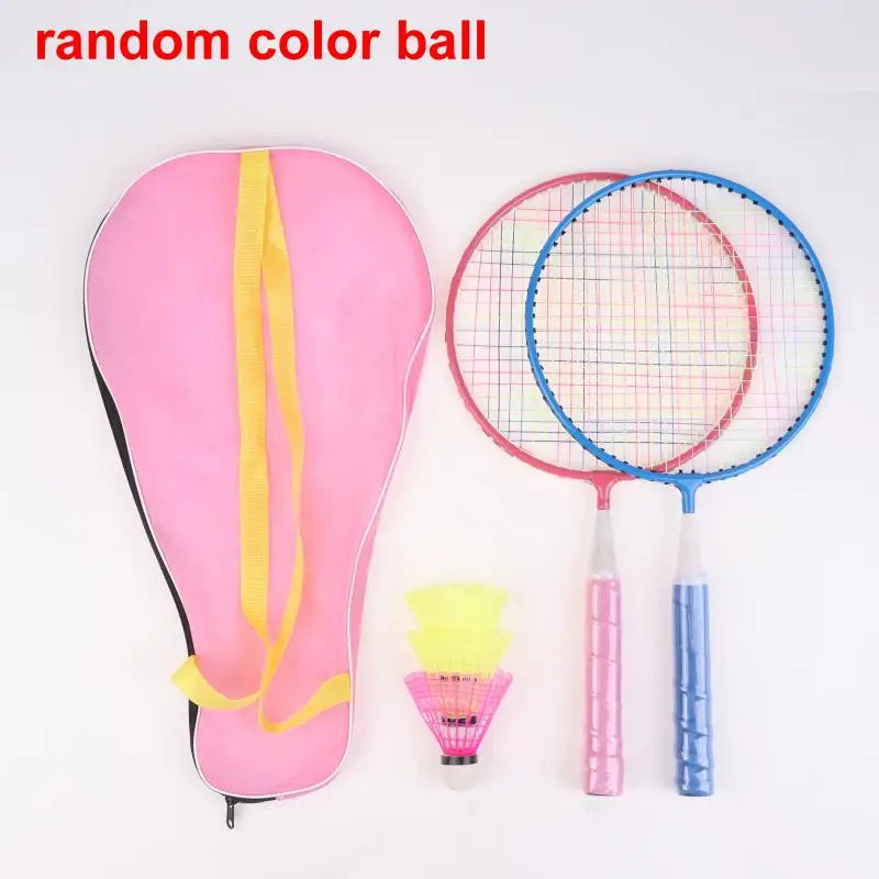 Toy Double Racquet Set Comes With Carrying Backpack Kids Sports Equipment Children Lightweight Badminton Rackets Family Game