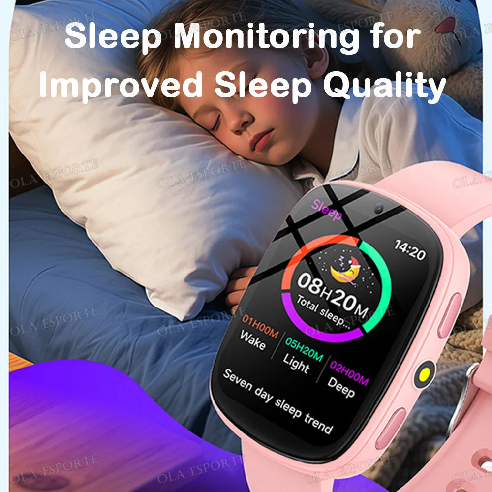 Children's Smartwatch With Camera Flashlight Kids Game Smart Watch Sleep Monitor Motion Monitoring For Boys and Girls Gifts HW12
