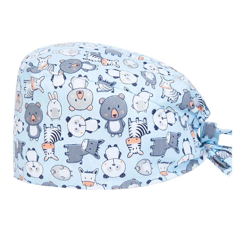 Women's Working Hats Cotton Adjustable Medical Nurse Caps Beauty Salon SPA Doctor Scrub Hat M909