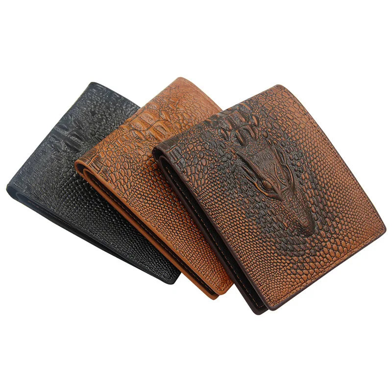 Men's Wallets Luxury Alligator Pattern Men Money Bag Safe Clutch Bag Business Style Male Money Purse Card Fashion Casual Holder