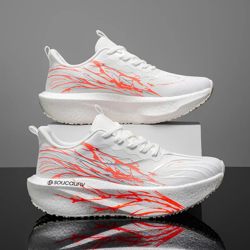 Marathon Running Shoes Carbon Board Speciality Sports Breathable Lightweight Women's Comfortable Athletic Nonskid Sneakers