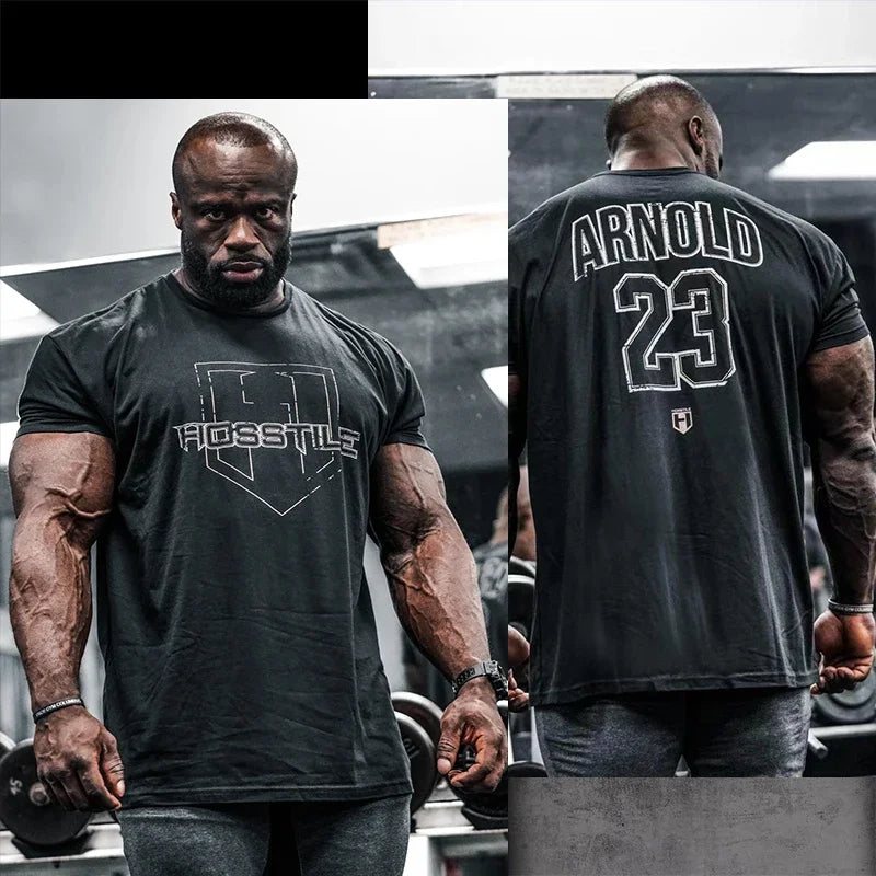 Men's fitness sportswear - 100% cotton high-quality loose and comfortable T-shirt