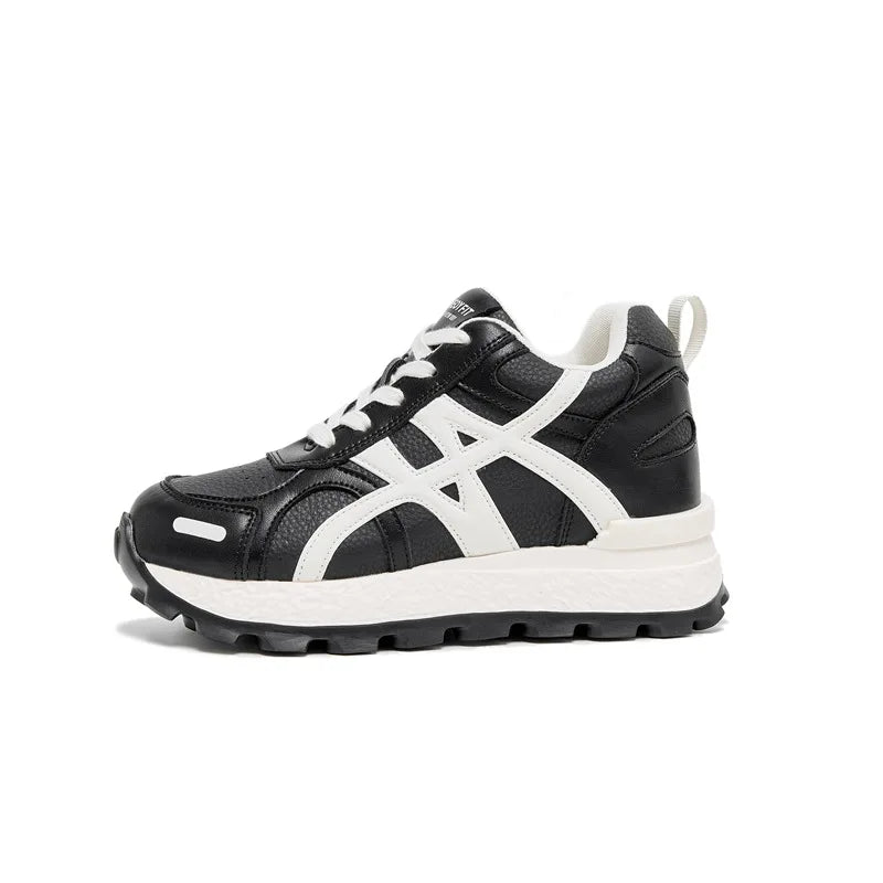 Sports shoes for women 2025 thick soled Forrest Gump shoes for women autumn new color blocked casual women's shoes