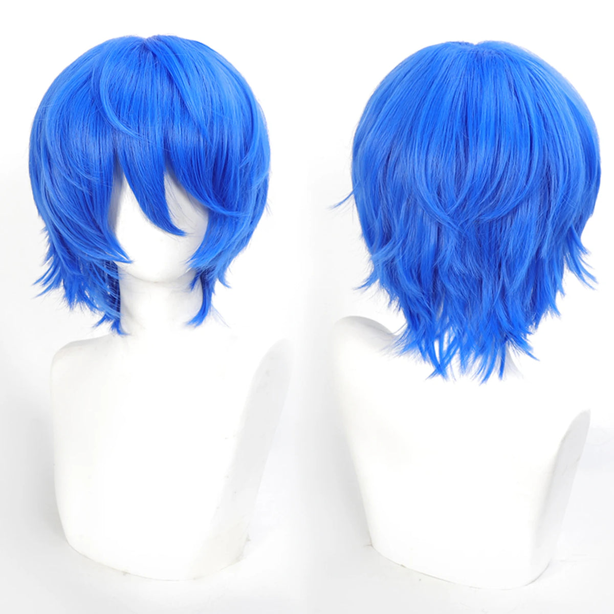 Short Wavy Bob Synthetic Wig with Air Bangs Heat Resistance Shoulder Length Curled 14inch Wigs for Daily Use Cosplay for Women