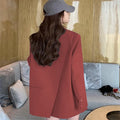 New in Spring  Autumn Style Commuter Suit Women Long Sleeved Fashionable Casual Loose Solid Color Suit Jacket Clothes Top