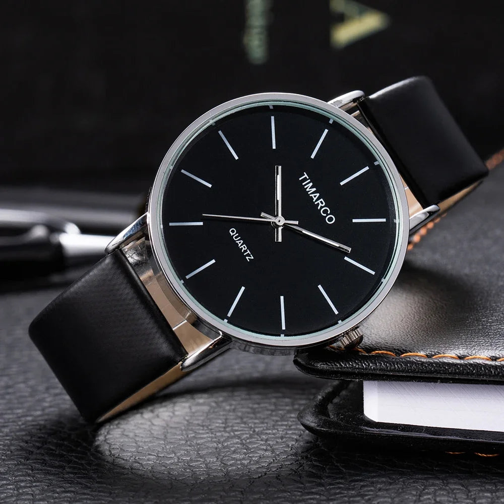 Simple Women's Watches Fashion Leather Slim Strap Wristwatch Ladies Quartz Watch Round Dial Clock Gift Relojes Para Mujer