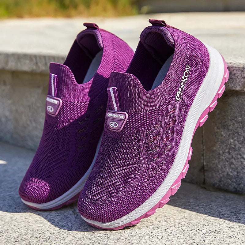 Women's Casual Sneakers Summer Soft Sole Outdoor Running Shoe Non Slip Breathable Comfortable Mom Shoes New Platform Women Shoes