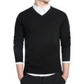 Sweater Men 2026 Autumn Casual Pullovers Men V-Neck Solid Cotton Knitted Brand Clothing Slim Fit Male Sweaters Pull Homme