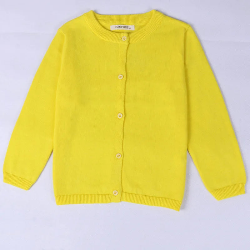 Girls Cardigan Baby Children Knitted Cardigan Sweater Boys Girls Candy Color Clothing Kids Spring Autumn Outer Wear