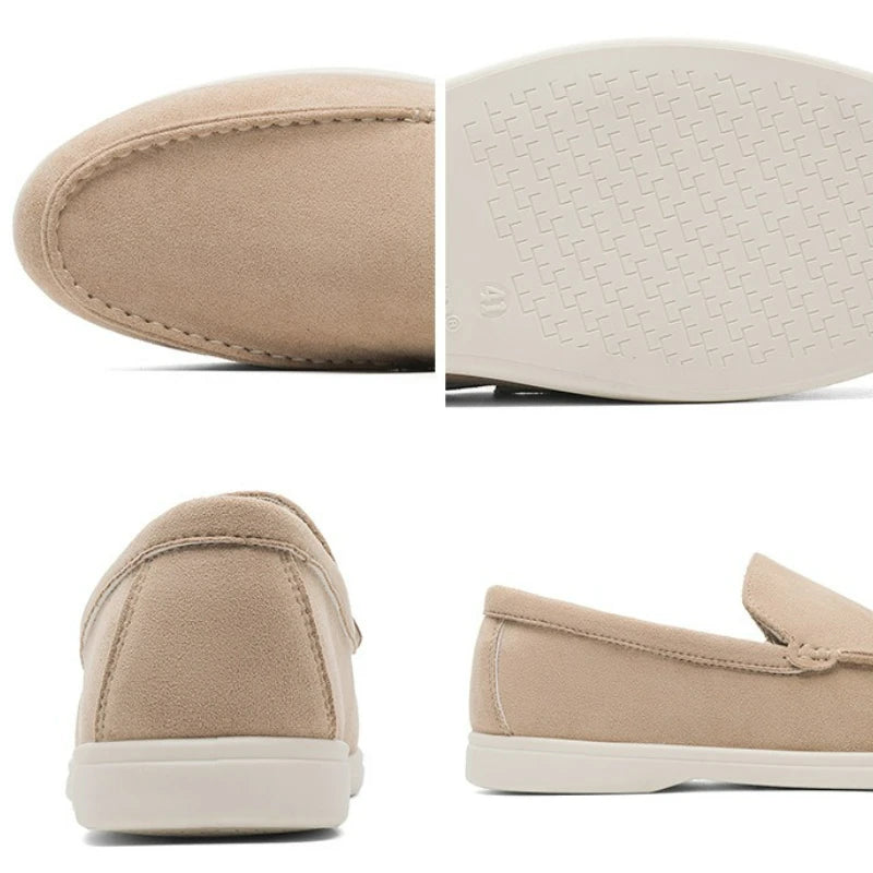 Men's Casual Shoes Suede Leather Loafers Classic British Style Men Shoes Lightweight Soft Moccasins Male Slip on Driving Flats
