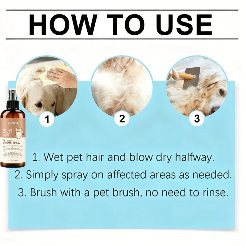 No-Rinse Dry Shampoo For Dogs & Cats, Water-Free Formula For Convenient Pet Cleaning