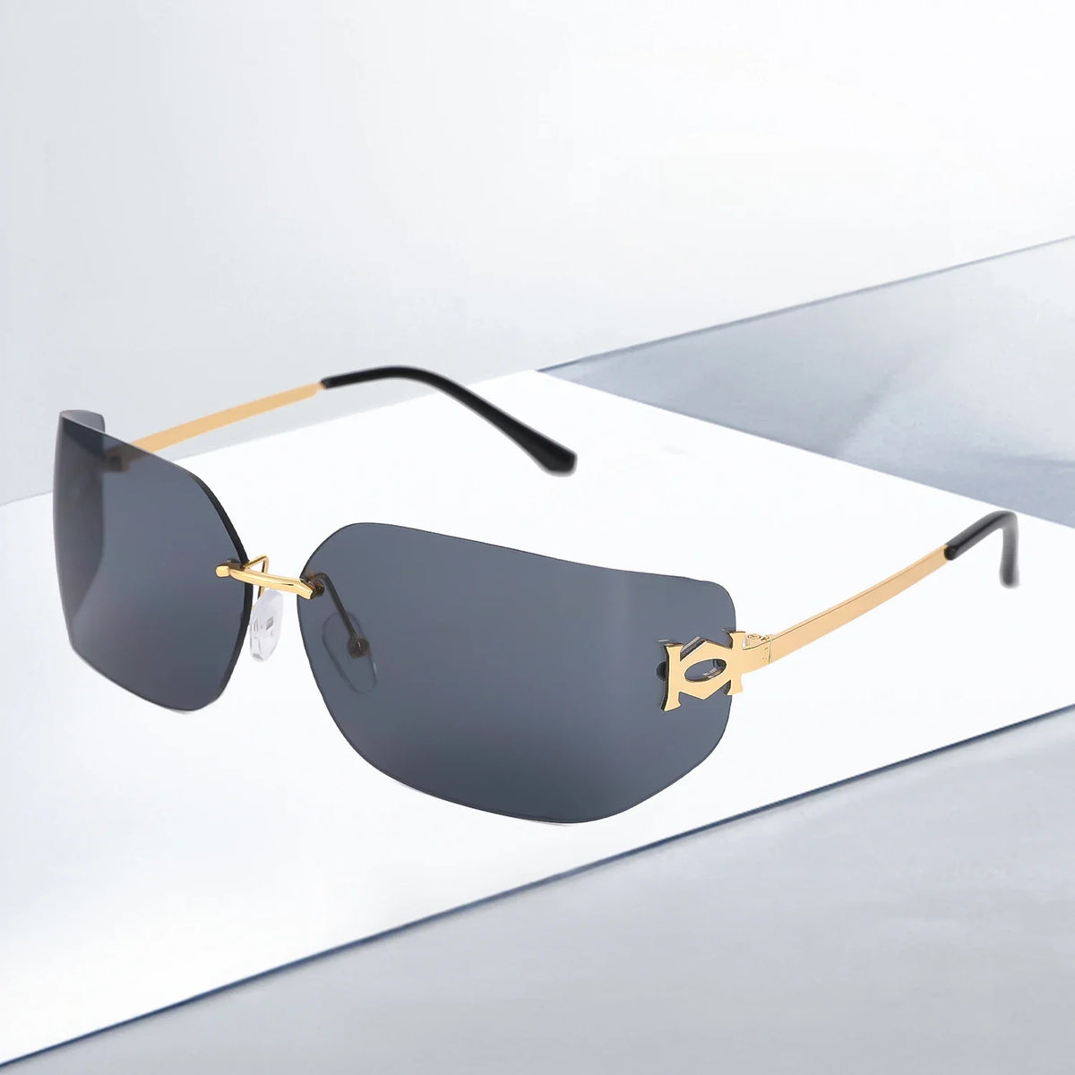 Women Sunglasses Fashion Rimless Rectangle Sunglasses for Women Luxury Design Trendy Frameless Sun Glasses Female UV400