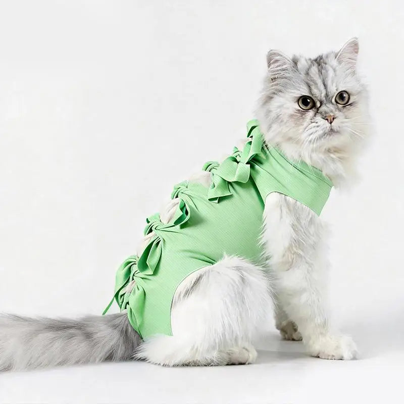 Pet Neutering Suit Cat Postoperative Recovery Clothes Anti-Licking Adjustable Wound Protective Clothing Pet Supplies