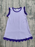 Kids Dress Clothes Baby Girls Sleeveless Fashion Comfy Scallop Knee Length Dresses Toddler Boutique Children Clothing Wholesale