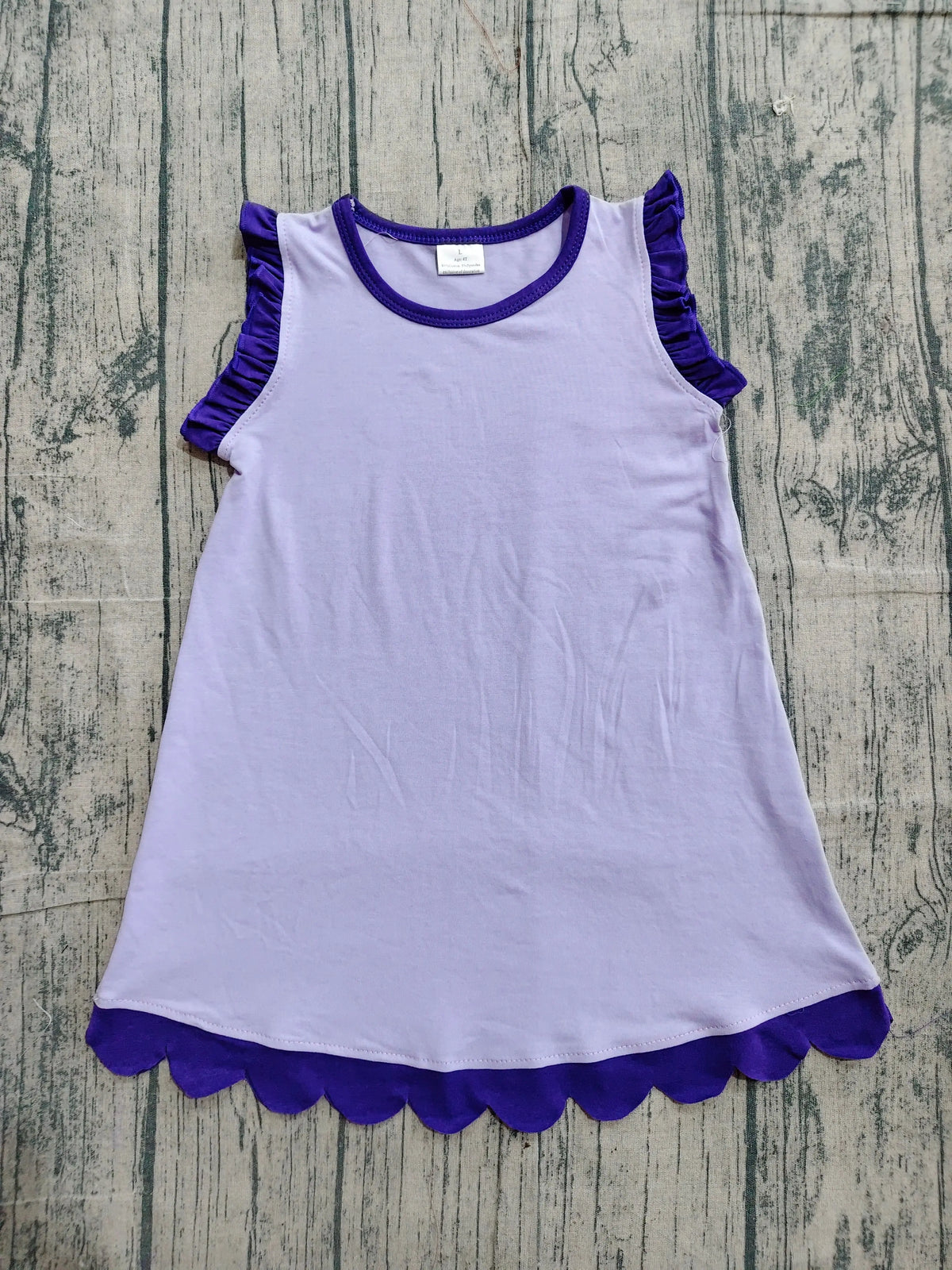 Kids Dress Clothes Baby Girls Sleeveless Fashion Comfy Scallop Knee Length Dresses Toddler Boutique Children Clothing Wholesale