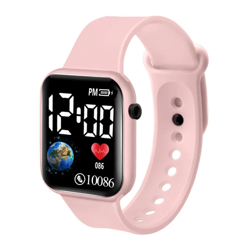 YIKAZE Cartoon LED Digital Kids Watch Fashion Sports Electronic Watch for 3-5 years old Boys and Girls Silicone Gift Watch