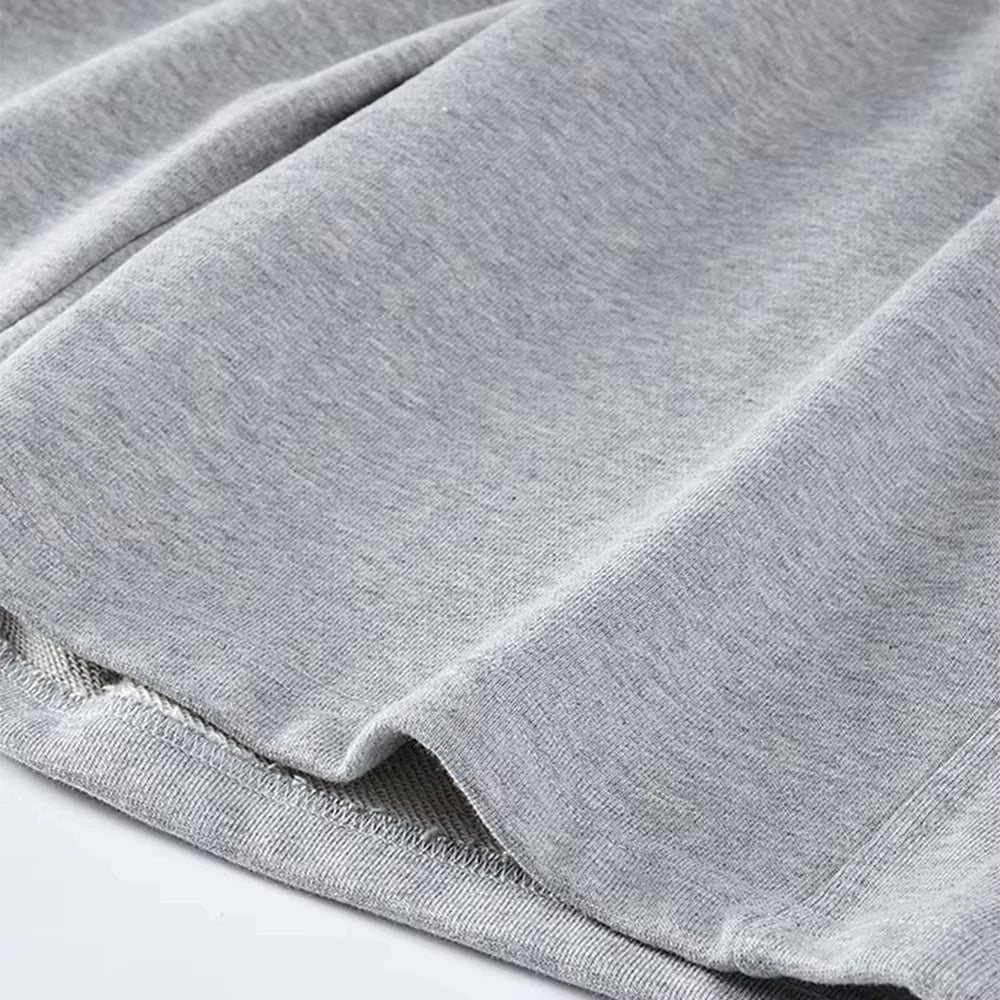 Men's Sports Shorts Four Seasons Fitness Loose Pure Black Knitted Cotton Casual Shorts Streetwear gym shorts