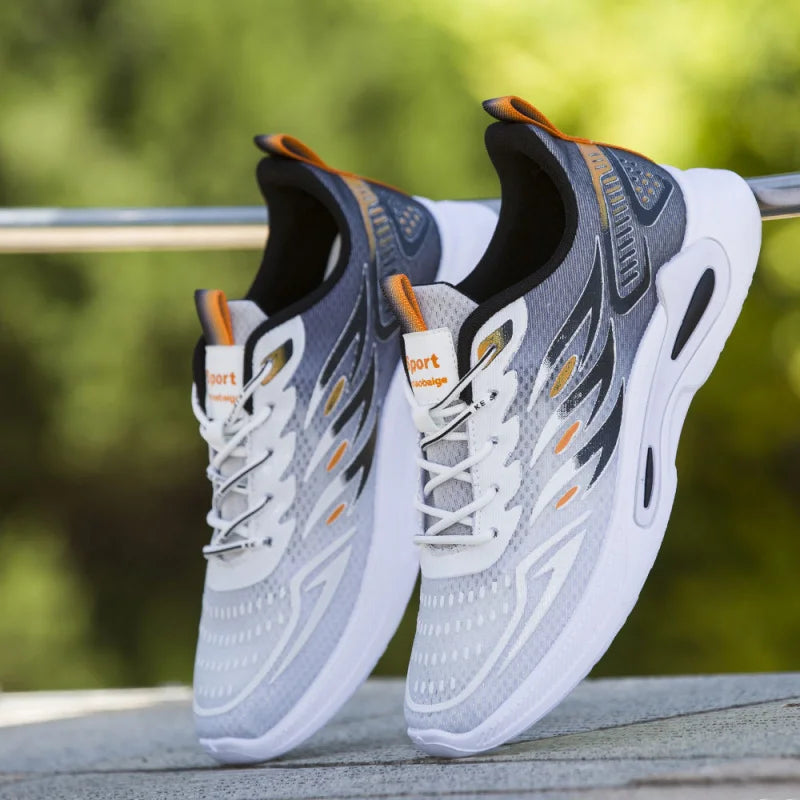 Men's sports running shoes breathable anti slip casual sneaker outdoor walking shoes for male students and men