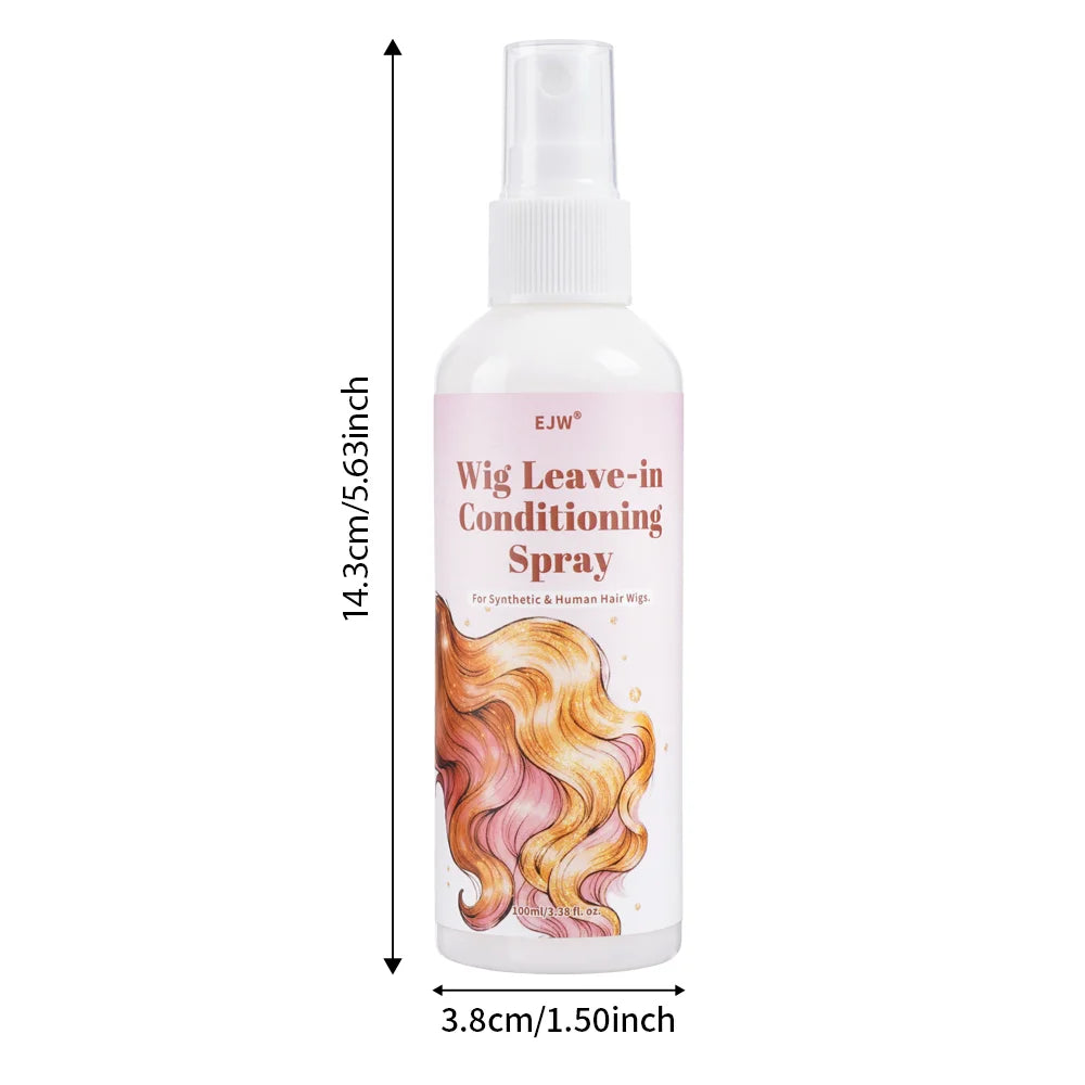 Wig Hair Care Oil Spray, Hydrates & Smooths, Anti-Frizz, Easy Combing, Extends Service Wig Life, 48H Fragrance Lock.