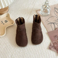 2025Autumn Winter Baby Boys Girls Boots Oxford Suede Children Casual Shoes Outdoor Anti-slip Infant Shoes Plush Kids Ankle Boots