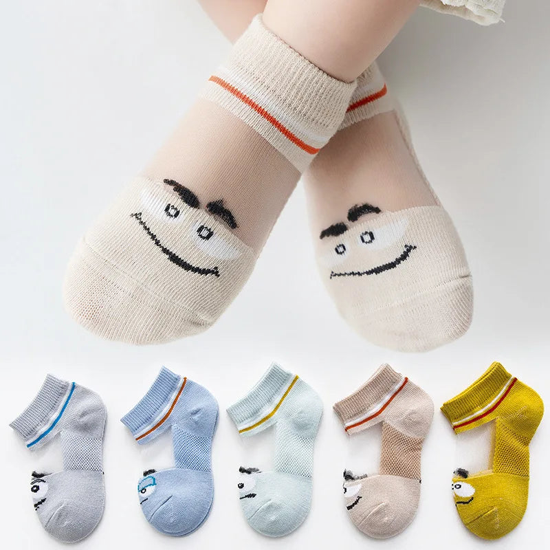 Kids Socks 5 Pairs/Lot Spring Summer Cotton Girls Socks Cute Flowers Pattern for Children Baby Little Girl Clothing Accessories