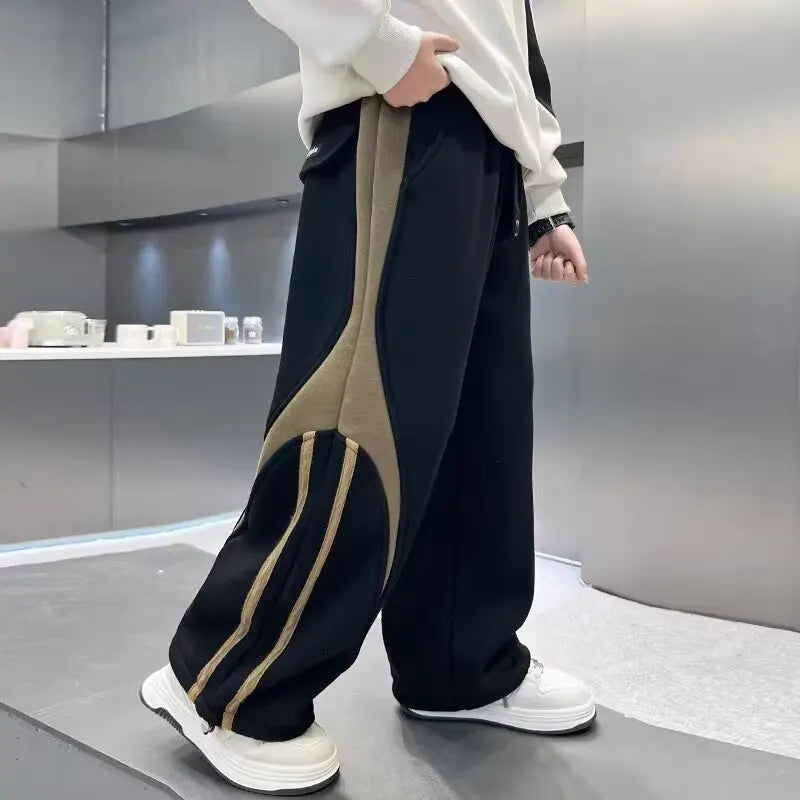 2025 Kids Clothes Boys Cargo Pants Spring Autumn Big Kids Sport Straight Loose Pants Teenage Streetwear Trousers Joggers Pants