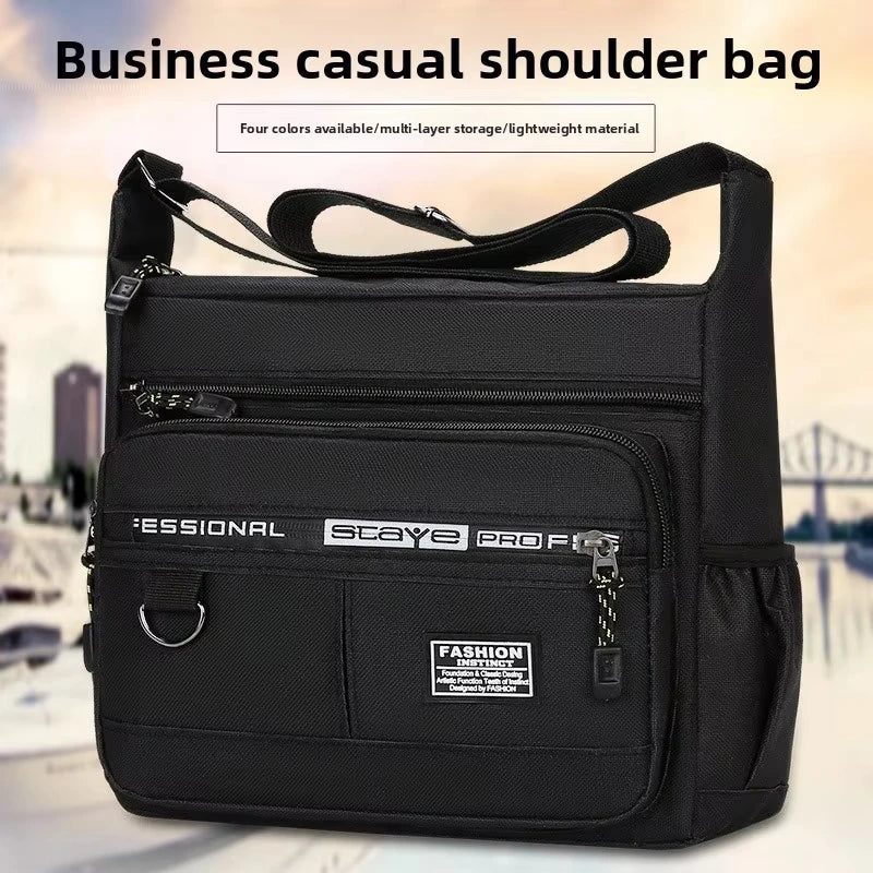 Men Crossbody Bag Single Shoulder Bags Big Capacity Commuter Storage Bag Fashion Multi-Pockets Business Travel Crossbody Bags
