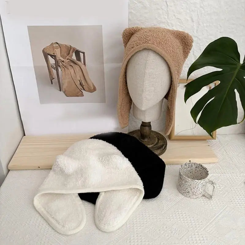 39BD Women Bear Hat for Outdoor Sports Color Head Wrap Hat for Halloween