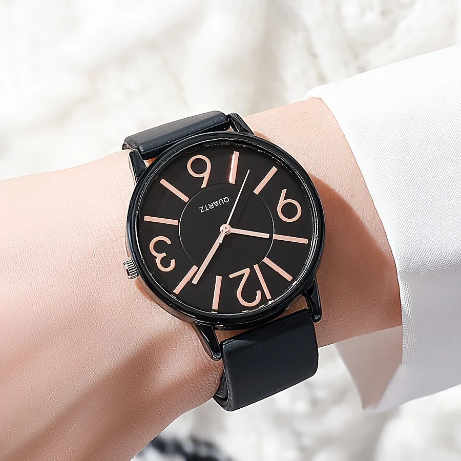 Fashion Arabic Dial Women's Quartz Watch Minimalist Silicone Strap Casual Wristwatch for Girls Students Reloj Mujer