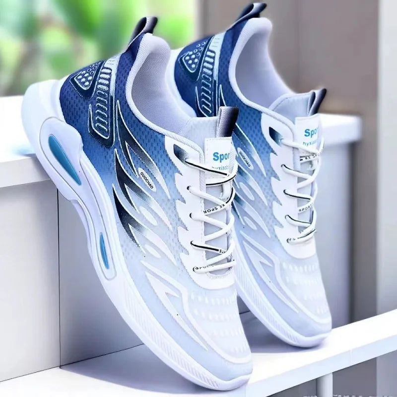 Men's sports running shoes breathable anti slip casual sneaker outdoor walking shoes for male students and men