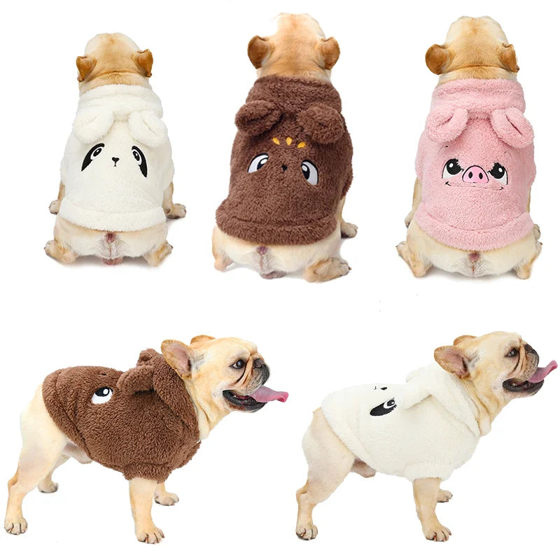 Fashionable Winter Pet Dog Clothes Dogs Coat Jacket  Perro French Bulldog Clothing Cute Dog Hoodie For Dogs Pets Clothing Pug