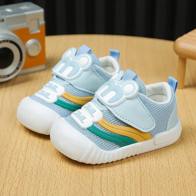 Baby Kids Walking Shoes Toes Capped Soft Sole Kids Toddler Shoes Non-slip 2025 New Fashion Boys Girls Sports Shoes Comfortable