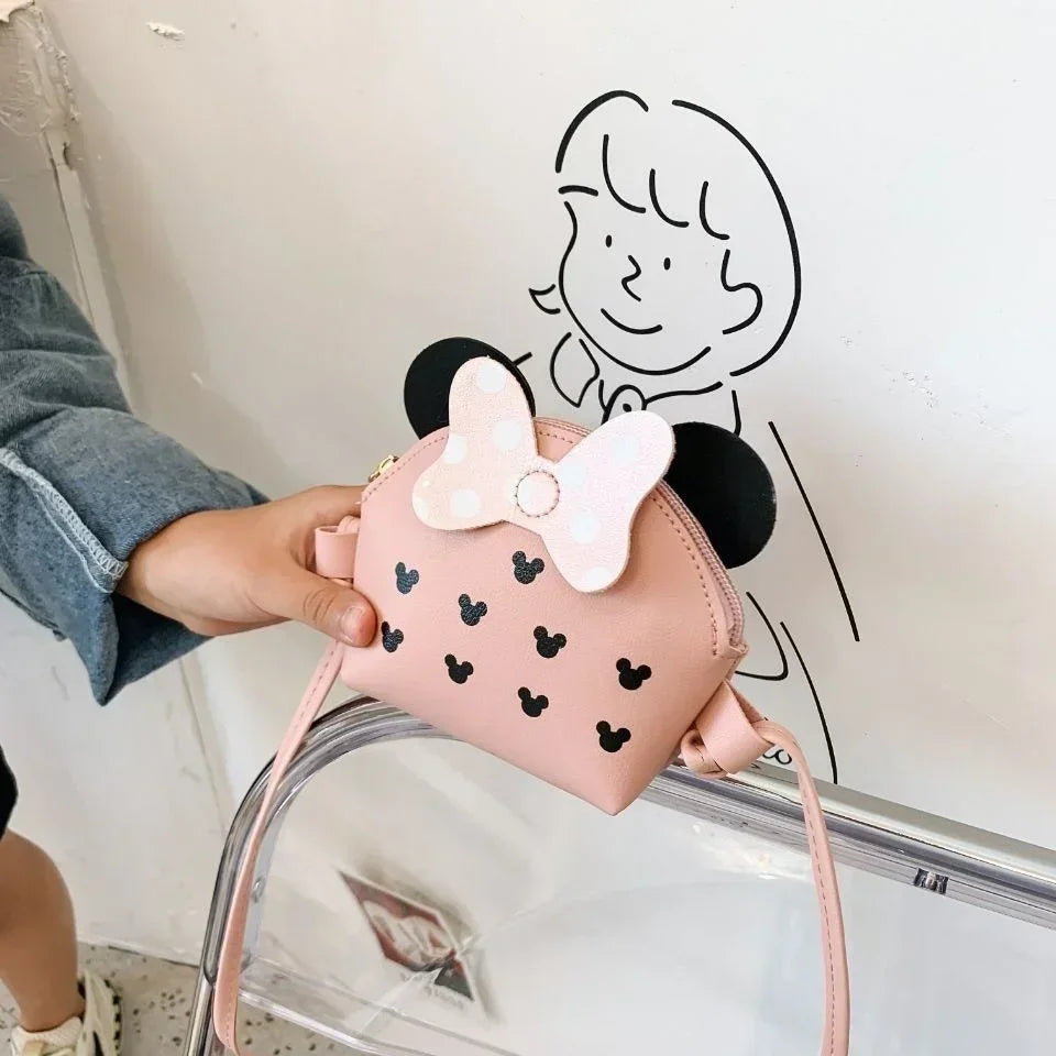 Girl's Cute Crossbody Bags Children Wallet Coin Purse Cute Cartoon Bow Shoulder Bag Kids Coin Pouch Bowknot Shoulder Bags