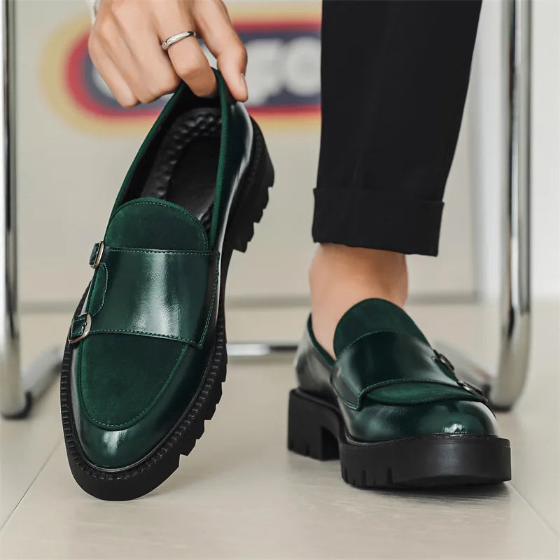 Men's Shoes Loafers Men Leather dress shoes fashion British Style Business Shoes for men Luxury Slip-On Casual Shoe Big Size 46