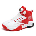 Children Basketball Sports Shoes Swivel Button Casual Shoes Four Seasons Kids Mesh Sneaker Non-slip Boys Girls Outdoor Training