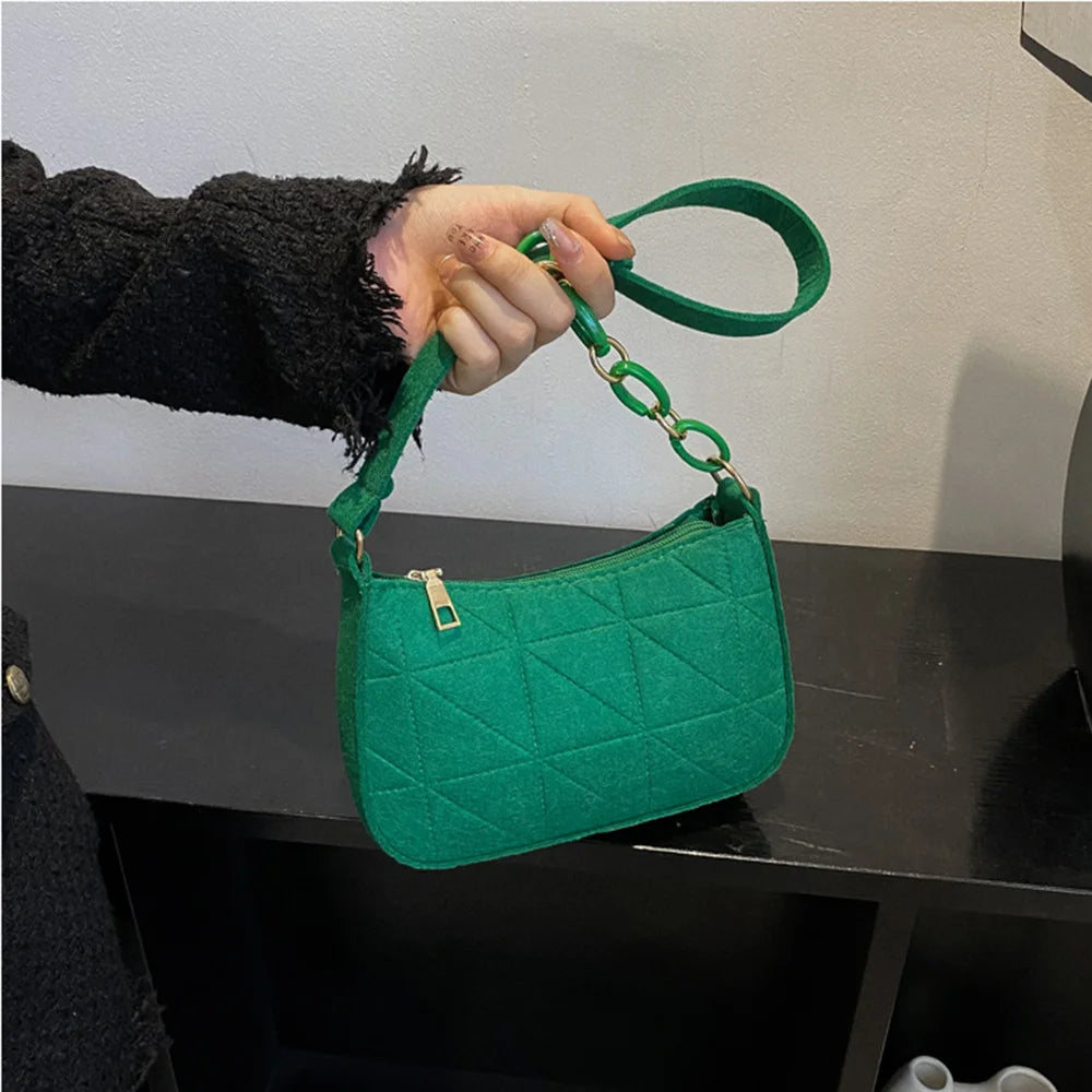 New Women Retro Underarm Bag Fashion Trend Simple Shoulder Bag Casual Crossbody Bag Autumn Winter Casual Light Weigh Purse