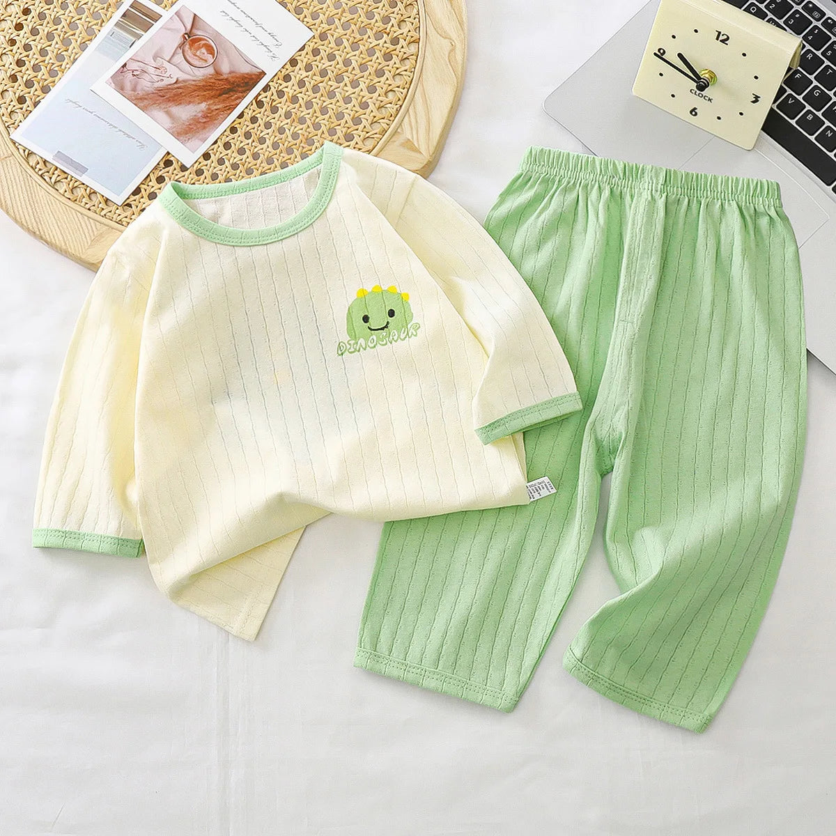 Summer toddler kids boys girls clothes baby sleepwear pants set top+pants suits for children girls boy cloth casual pajamas sets