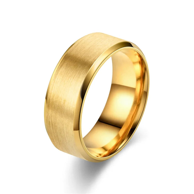 Fashion Charm Jewelry Ring For Men Women Stainless Steel Black Rings Wedding Engagement High Quality Matte Male Accessories