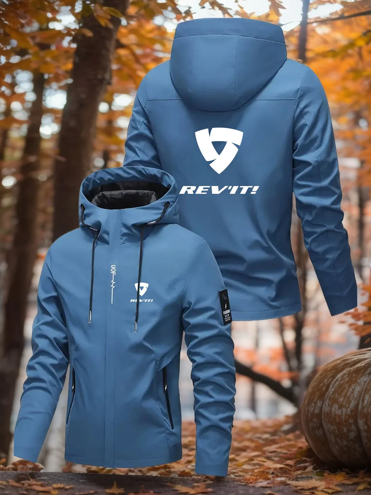Men's Hooded Jacket, All-Season Windproof Jacket Suitable for Outdoor, Motorcycle, Travel, Leisure - Fashionable Sports Jacket