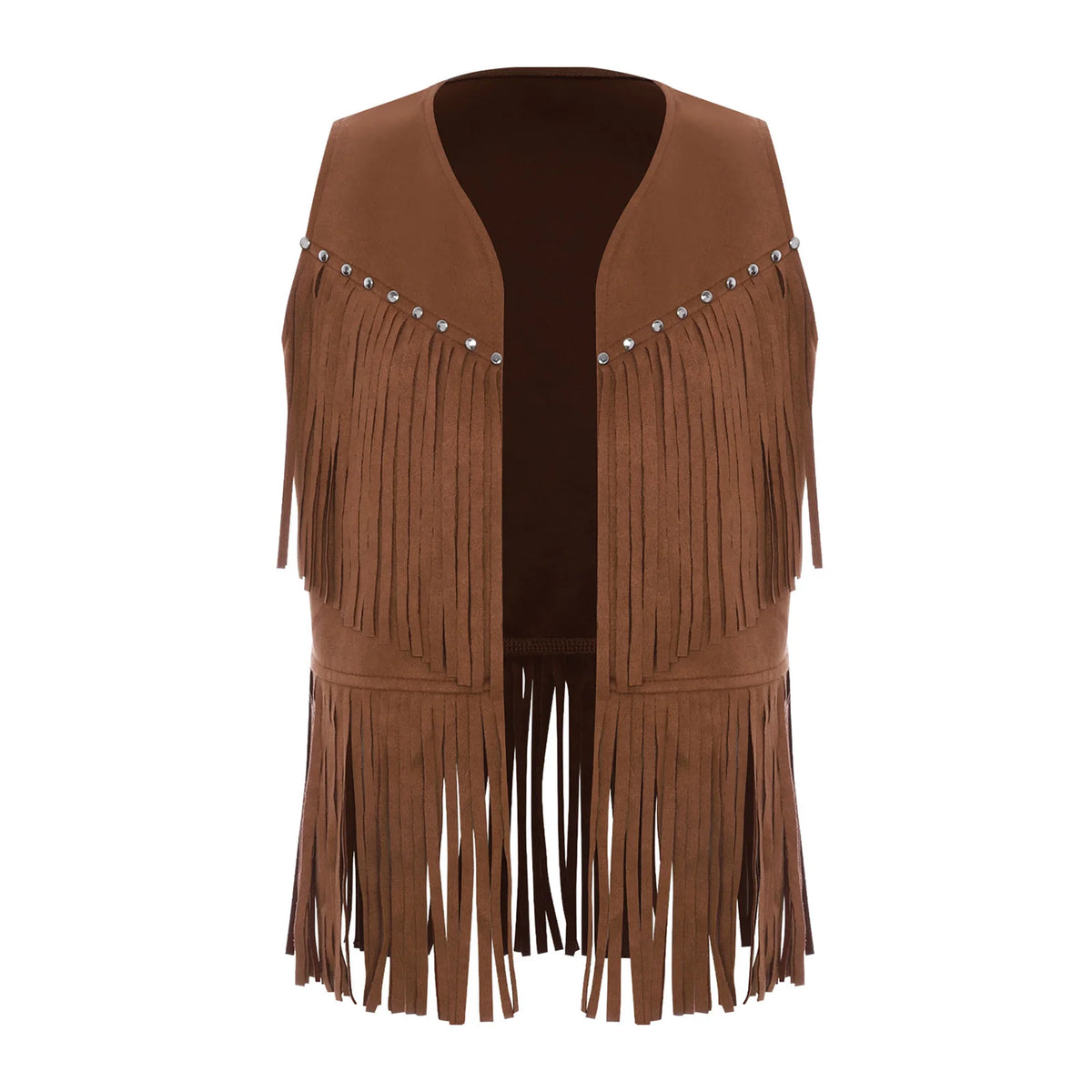 Kids Girls Boys Tassel Fringed Vest Open Front Waistcoat Jackets Child Halloween Western Cowboy Costumes Cowgirl Fancy Dres Up